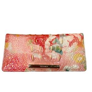 Brahmin Aby Jubilee Melbourne wallet genuine croc embossed leather